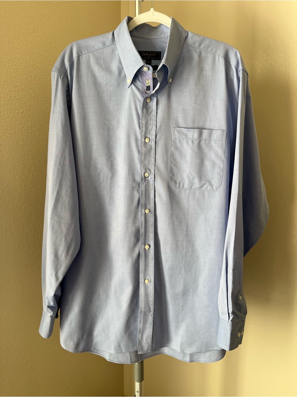 Bobby Jones Collection Pine Valley Button Down Long Sleeve Shirt Made In Italy L